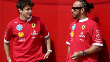 Lewis Hamilton and Charles Leclerc show off new Ferrari F1 2026 race suits